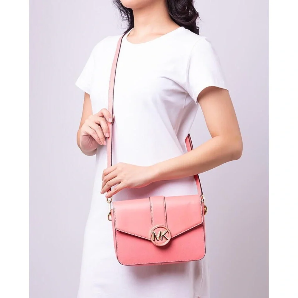 Michael Kors Carmen Medium Convertible Shoulder Bag Tea Rose - Picture 1 of 8